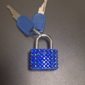 Small Bedazzled Locks with Keys, Bling Padlock